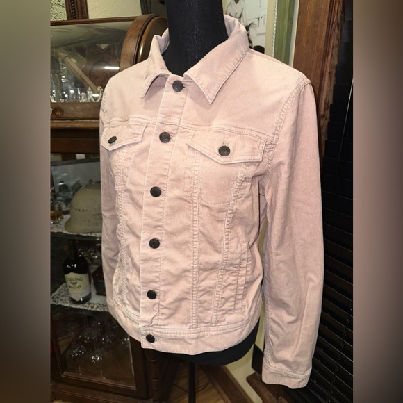 Talbots Light Pink Velvet Ribbed Jacket Size 12 - Picture 4 of 6